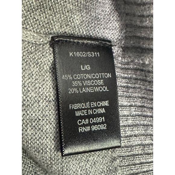 Katherine‎ Barclay Sz L Chiffon Back Drapey Wool Blend Sweater whimsy sheer - Picture 5 of 8